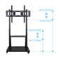 Rolling TV Stand 32-100 w/ Adjustable Mount & 2-Tier Shelf