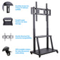 Rolling TV Stand 32-100 w/ Adjustable Mount & 2-Tier Shelf