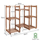 8-Tier Wooden Plant Stand Outdoor Indoor Garden Shelf