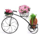 Iron Bicycle Plant Stand Rack Indoor Outdoor Garden