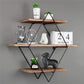 3 Tier Diamond Metal Floating Shelves Wall Mounted Display