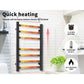 Aluminium Heated Towel Rail 7-Bar Electric Warmer Black