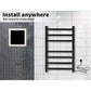 Aluminium Heated Towel Rail 7-Bar Electric Warmer Black