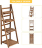 Rustic Wood 4 Tier Plant Stand Bookshelf 38CM Corner Shelf
