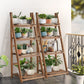 Rustic Wood 4 Tier Plant Stand Bookshelf 38CM Corner Shelf