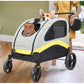 Dog Stroller w/ Divider, Foldable Pet Cart