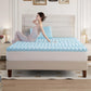 Queen Memory Foam Mattress Topper 7-Zone Bamboo Cover Breathable