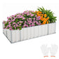 Galvanised Steel Raised Garden Rectangle Bed 160x80x42cm No-Screw Oval