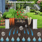 Galvanised Steel Raised Garden Rectangle Bed 160x80x42cm No-Screw Oval