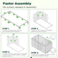 Galvanised Steel Raised Garden Rectangle Bed 160x80x42cm No-Screw Oval