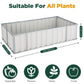 Galvanised Steel Raised Garden Rectangle Bed 160x80x42cm No-Screw Oval