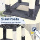 Cat Tower Tree Condo Scratching Post Dark Grey 142cm