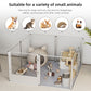 Large Acrylic Dog Playpen 120x120x61CM 8 Panels Cage