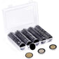 100PCS Clear Plastic Coin Holder Storage Box 20-30mm