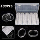 100PCS Clear Plastic Coin Holder Storage Box 20-30mm