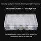 100PCS Clear Plastic Coin Holder Storage Box 20-30mm