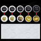 100PCS Clear Plastic Coin Holder Storage Box 20-30mm