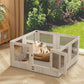 Large Dog Indoor Whelping Box, Tempered Glass & MDF