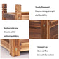 Small Raised Garden Bed 30x30x33/38cm Wooden Planter Box