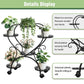 Rolling Metal Plant Stand Indoor Outdoor Garden Display Shelf