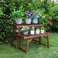 Pine Wood 3pcs Plant Stand Ladder Garden Flower Display