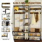 Corner Coat Stand with Shoe Bench Metal & MDF Organizer