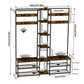 Corner Coat Stand with Shoe Bench Metal & MDF Organizer