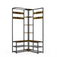 Corner Coat Stand with Shoe Bench Metal & MDF Organizer