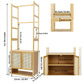 Bamboo Clothes Rack Coat Stand 168cm High Polish 53cm Length