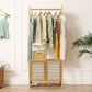 Bamboo Clothes Rack Coat Stand 168cm High Polish 53cm Length