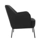 Hugo upholstered armchair black