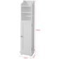 Toilet Paper Holder with Storage, Freestanding Cabinet, Toilet Brush Holder and Toilet Paper Dispenser 20x100x18 cm