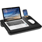 Portable Laptop Desk with Device Ledge, Mouse Pad and Phone Holder for Home Office (Black, 43cm)