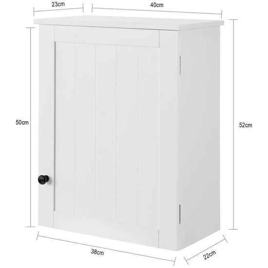 White Wall Cabinet with Door 40x52cm