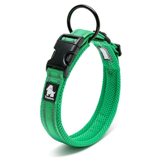 Heavy Duty Reflective Collar Grass Green L