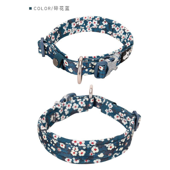 Floral Collar Saxony Blue 3XL