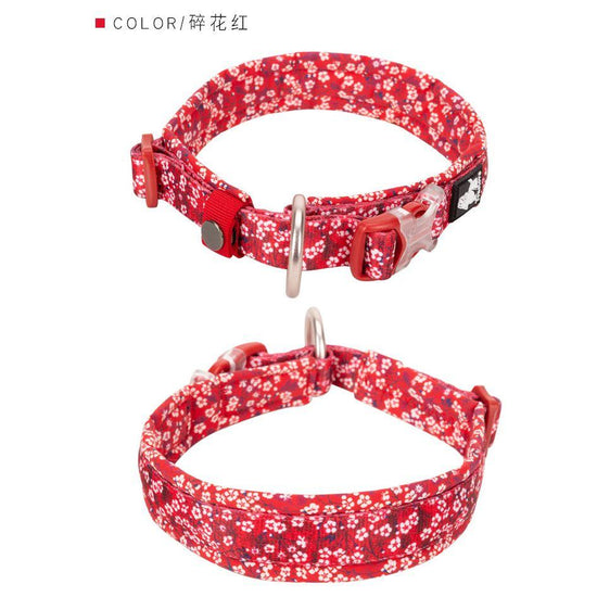 Floral Collar Poppy Red 2XS
