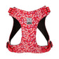 Floral Doggy Harness Red L