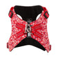 Floral Doggy Harness Red L