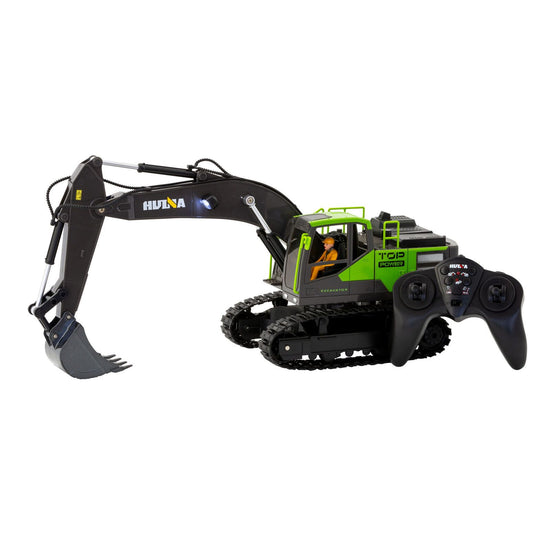 1:18 Scale 13-Channel Alloy Remote Control Excavator Construction Vehicle with Lights, Sound and Steam