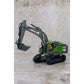 1:18 Scale 13-Channel Alloy Remote Control Excavator Construction Vehicle with Lights, Sound and Steam