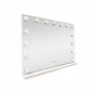 LED Beauty Mirror with 15 Bulbs, Colour Settings, USB A and USB C, White, 58 × 48cm