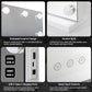LED Beauty Mirror with 15 Bulbs, Colour Settings, USB A and USB C, White, 58 × 48cm