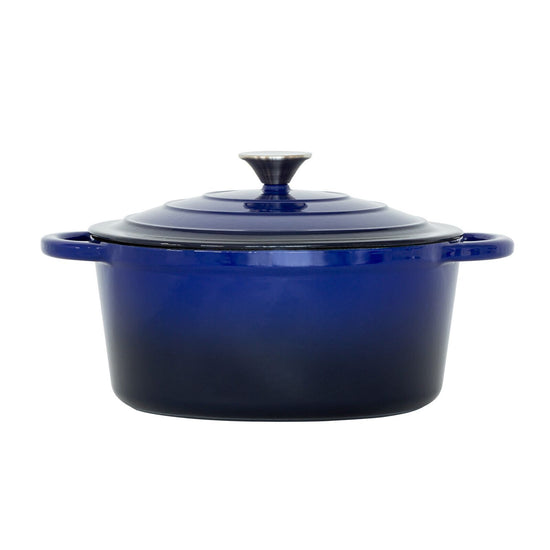 26cm Enamelled Cast Iron French Oven Casserole (4.7L) - Blue
