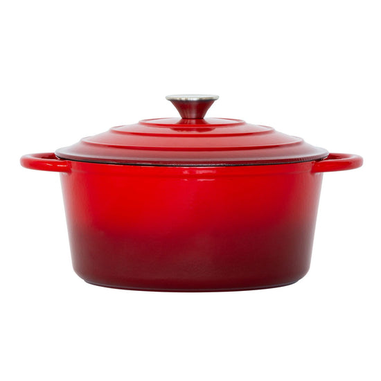 26cm Enamelled Cast Iron French Oven Casserole (4.7L) - Red
