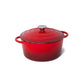 26cm Enamelled Cast Iron French Oven Casserole (4.7L) - Red