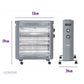 2200W Quartz Infrared Radiant Heater with Adjustable Thermostat and 2 Power Settings