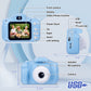 Kids Digital Dual Lens Camera, 4x Zoom and HD Video Recording (Blue)