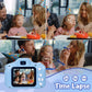 Kids Digital Dual Lens Camera, 4x Zoom and HD Video Recording (Blue)