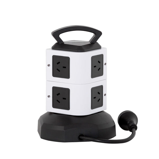 Tower Power Board with 6 Outlets + 2X USB A & 2X USB C